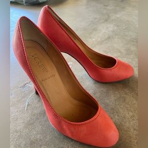 Jcrew leather heels - coral